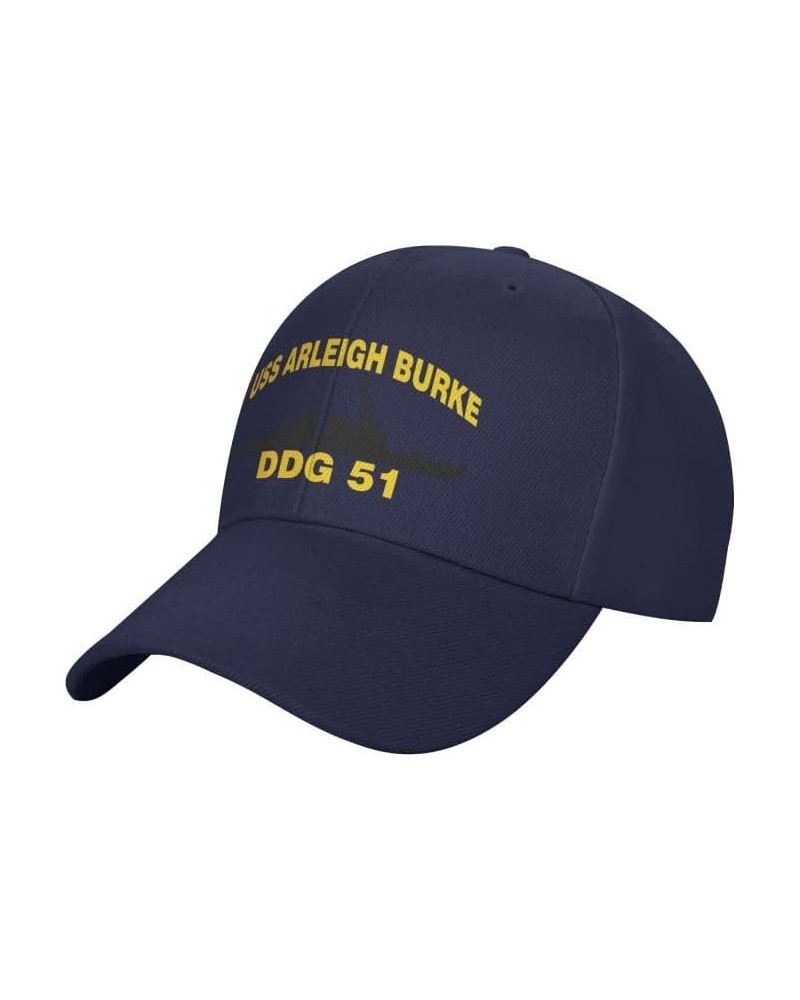 USS Arleigh Burke DDG 51 Flag Denim Hats Baseball Caps Fisherman's hat Knitted hat Navy Blue $15.05 Baseball Caps