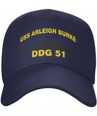 USS Arleigh Burke DDG 51 Flag Denim Hats Baseball Caps Fisherman's hat Knitted hat Navy Blue $15.05 Baseball Caps