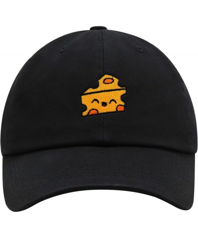 Cheese Premium Dad Hat Embroidered Baseball Cap Foodie Cheesy Wine Black $14.24 Baseball Caps