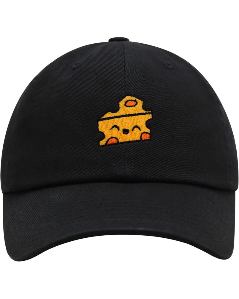 Cheese Premium Dad Hat Embroidered Baseball Cap Foodie Cheesy Wine Black $14.24 Baseball Caps