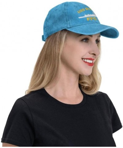 USS McClusky FFG 41 Flag Baseball Caps Denim Hats Cowboy Knit hat Fisherman's hat Blue $18.20 Baseball Caps