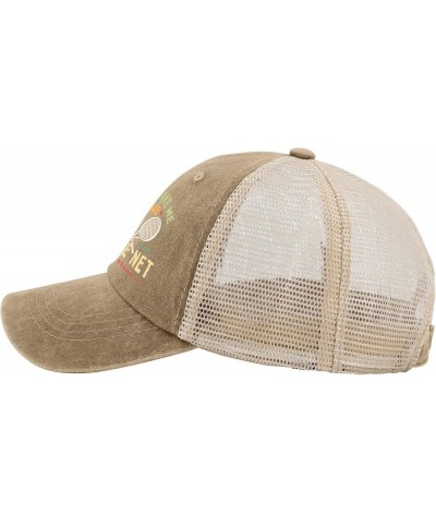 Don't Make Me Come to The Net Trucker Hat Outdoor Hat AllBlack Men Hats Gifts for Son Beach Hat Pigment Khaki02 $8.80 Sun Hats