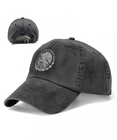 Mexican Flag Symbol Denim Trucker Hat Baseball Cap for Men Or Women Cowboy Black Black $14.81 Cowboy Hats