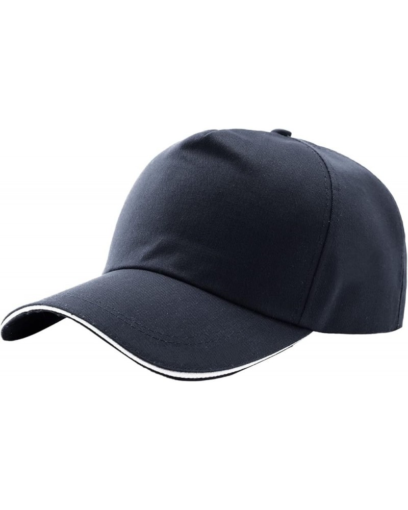 Unisex Baseball Cap Dad Hat Women Men Blank Washed Low Profile Peaked Cap Cotton UPF 50+ Running Golf Cap Hat Navy 3 $7.19 Sk...