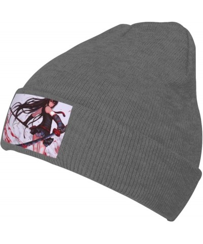 Akame Anime Ga Kill Knit Hat Winter Ski Warm Knitted Caps Plain Cuffed Beanie for Men Women Black Deep Heather $10.29 Skullie...