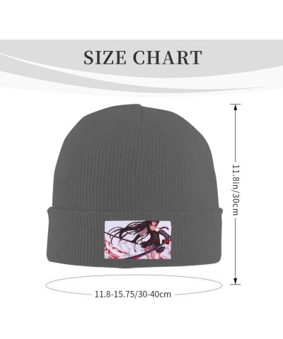 Akame Anime Ga Kill Knit Hat Winter Ski Warm Knitted Caps Plain Cuffed Beanie for Men Women Black Deep Heather $10.29 Skullie...