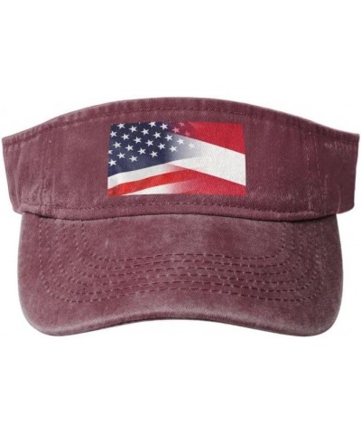 Flag of Austria and USA Flag-Baseball Caps Trucker Hats Denim Hats Cowboy Knit hat Fisherman's hat Red $17.64 Baseball Caps