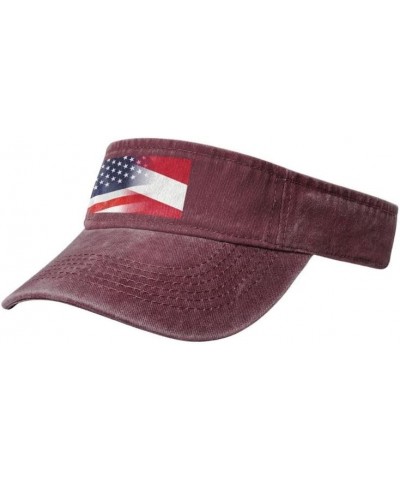 Flag of Austria and USA Flag-Baseball Caps Trucker Hats Denim Hats Cowboy Knit hat Fisherman's hat Red $17.64 Baseball Caps