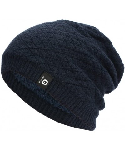 Mens Beanies Winter Warm Skullies Knit Beanie Y2k Beanie Windproof Beanie Soft Cuffed Skullies Foldable Skull Cap Navy $9.53 ...