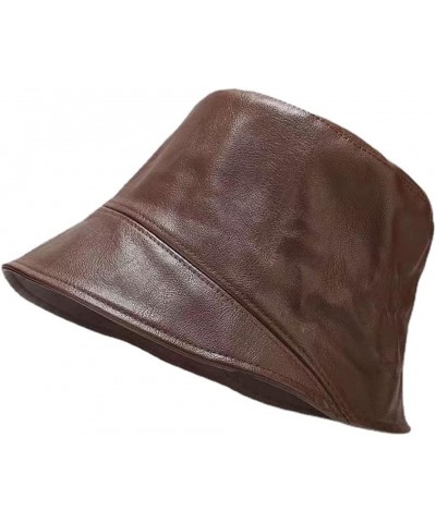 Leather Bucket Hat for Men Women, Packable Sun Hats, Fisherman Outdoor Summer Travel Hiking Beach Caps 02 $15.11 Bucket Hats