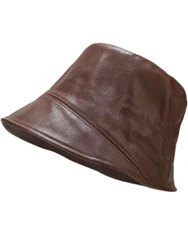 Leather Bucket Hat for Men Women, Packable Sun Hats, Fisherman Outdoor Summer Travel Hiking Beach Caps 02 $15.11 Bucket Hats