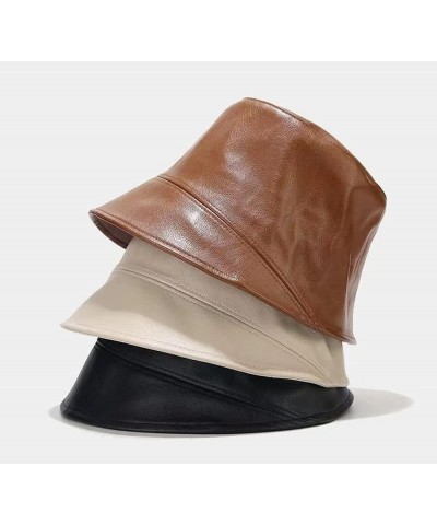 Leather Bucket Hat for Men Women, Packable Sun Hats, Fisherman Outdoor Summer Travel Hiking Beach Caps 02 $15.11 Bucket Hats