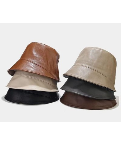 Leather Bucket Hat for Men Women, Packable Sun Hats, Fisherman Outdoor Summer Travel Hiking Beach Caps 02 $15.11 Bucket Hats