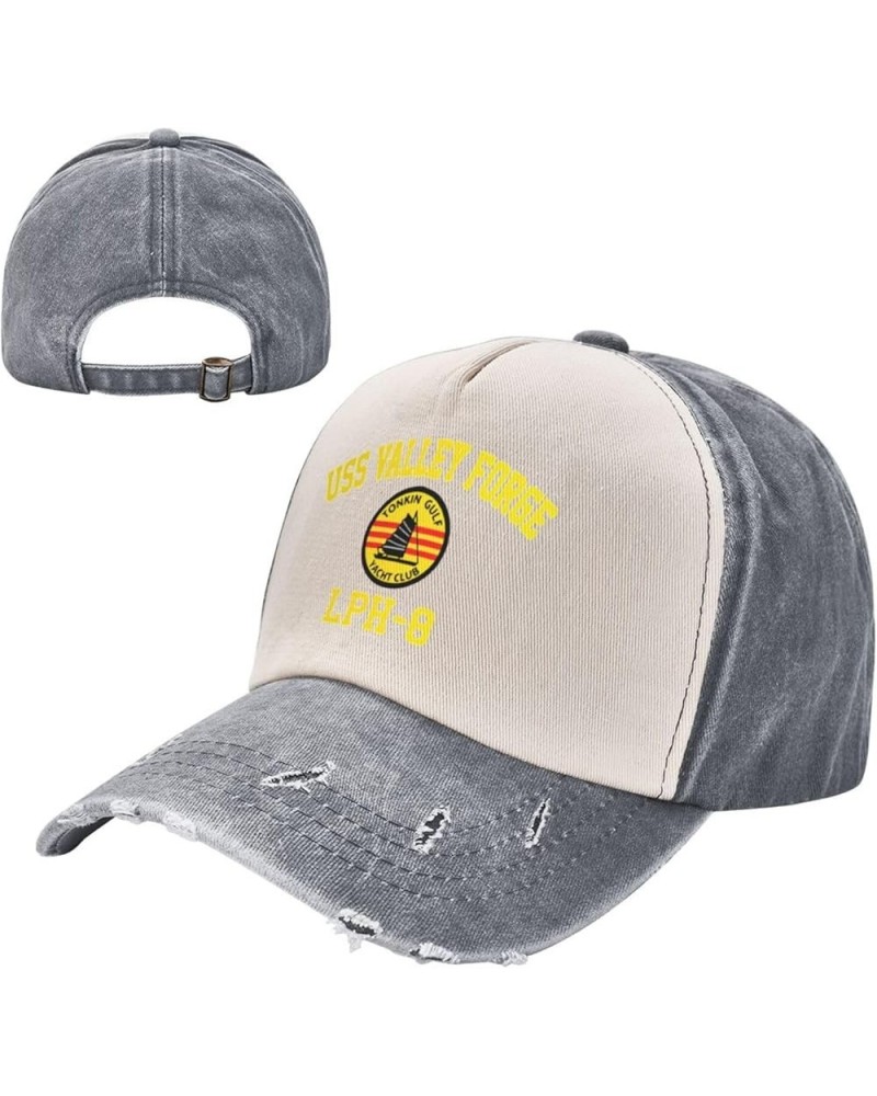 USS Valley Forge Lph-8 Unisex Vintage Cowboy Hat Baseball Cap Retro Sun Visor Outdoor Hat Gray $11.02 Cowboy Hats