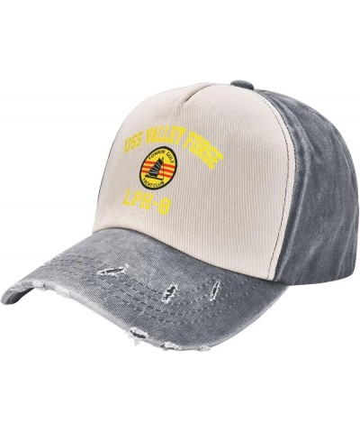 USS Valley Forge Lph-8 Unisex Vintage Cowboy Hat Baseball Cap Retro Sun Visor Outdoor Hat Gray $11.02 Cowboy Hats