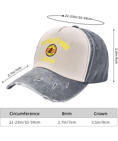 USS Valley Forge Lph-8 Unisex Vintage Cowboy Hat Baseball Cap Retro Sun Visor Outdoor Hat Gray $11.02 Cowboy Hats