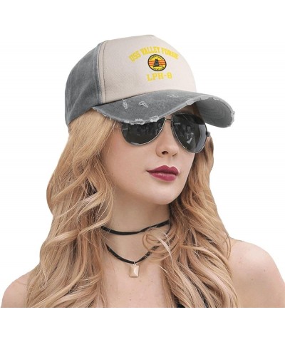 USS Valley Forge Lph-8 Unisex Vintage Cowboy Hat Baseball Cap Retro Sun Visor Outdoor Hat Gray $11.02 Cowboy Hats