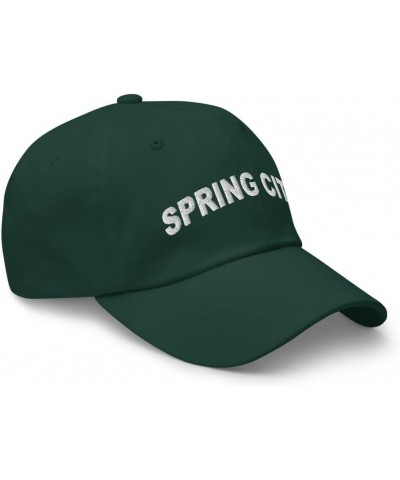 Spring City Pennsylvania Hat Spring City PA Cap Embroidered Dad Hat Adjustable Strap Closure Unisex Spruce $16.40 Baseball Caps