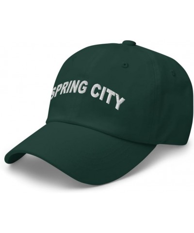 Spring City Pennsylvania Hat Spring City PA Cap Embroidered Dad Hat Adjustable Strap Closure Unisex Spruce $16.40 Baseball Caps