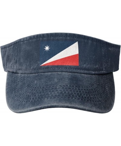 Flag of Utah (Semifinalist 3) Sun Visor Hats for Women Men Adjustable Sports Sun Hats Cotton Golf Cap Navy Blue $10.93 Sun Hats