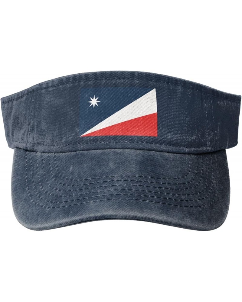 Flag of Utah (Semifinalist 3) Sun Visor Hats for Women Men Adjustable Sports Sun Hats Cotton Golf Cap Navy Blue $10.93 Sun Hats