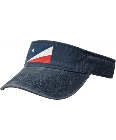 Flag of Utah (Semifinalist 3) Sun Visor Hats for Women Men Adjustable Sports Sun Hats Cotton Golf Cap Navy Blue $10.93 Sun Hats