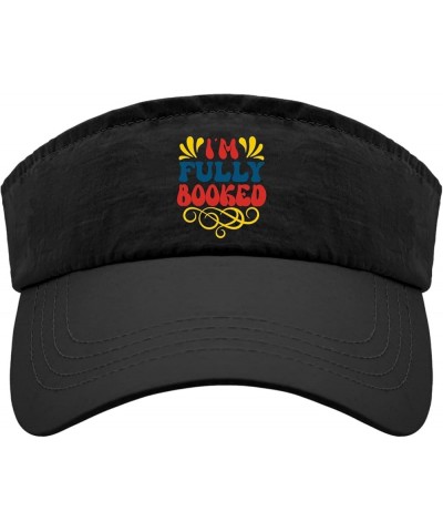 I'm Fully Booked Cap Sun Visor Hats for Women Visors Uv Protection Visor Caps Allblack $13.33 Visors