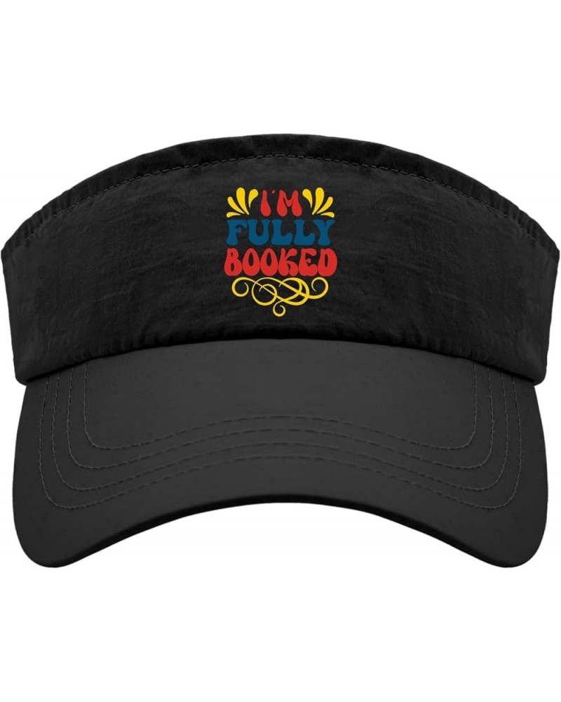 I'm Fully Booked Cap Sun Visor Hats for Women Visors Uv Protection Visor Caps Allblack $13.33 Visors