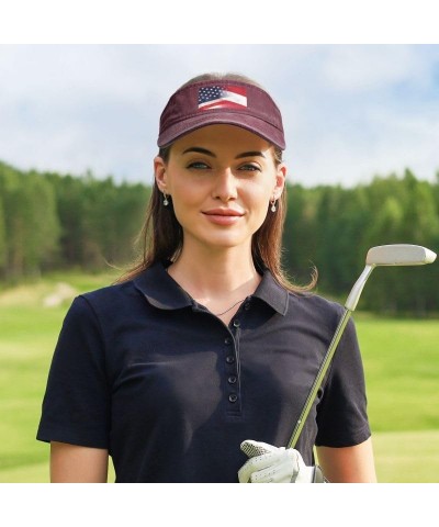 Flag of Austria and USA Flag-Baseball Caps Trucker Hats Denim Hats Cowboy Knit hat Fisherman's hat Red $17.64 Baseball Caps