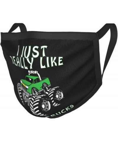 Face Mask for Men Women Windproof Dustproof and Anti-Pollution Face Cover I Just Really Like Monster Trucks1 $9.17 Balaclavas