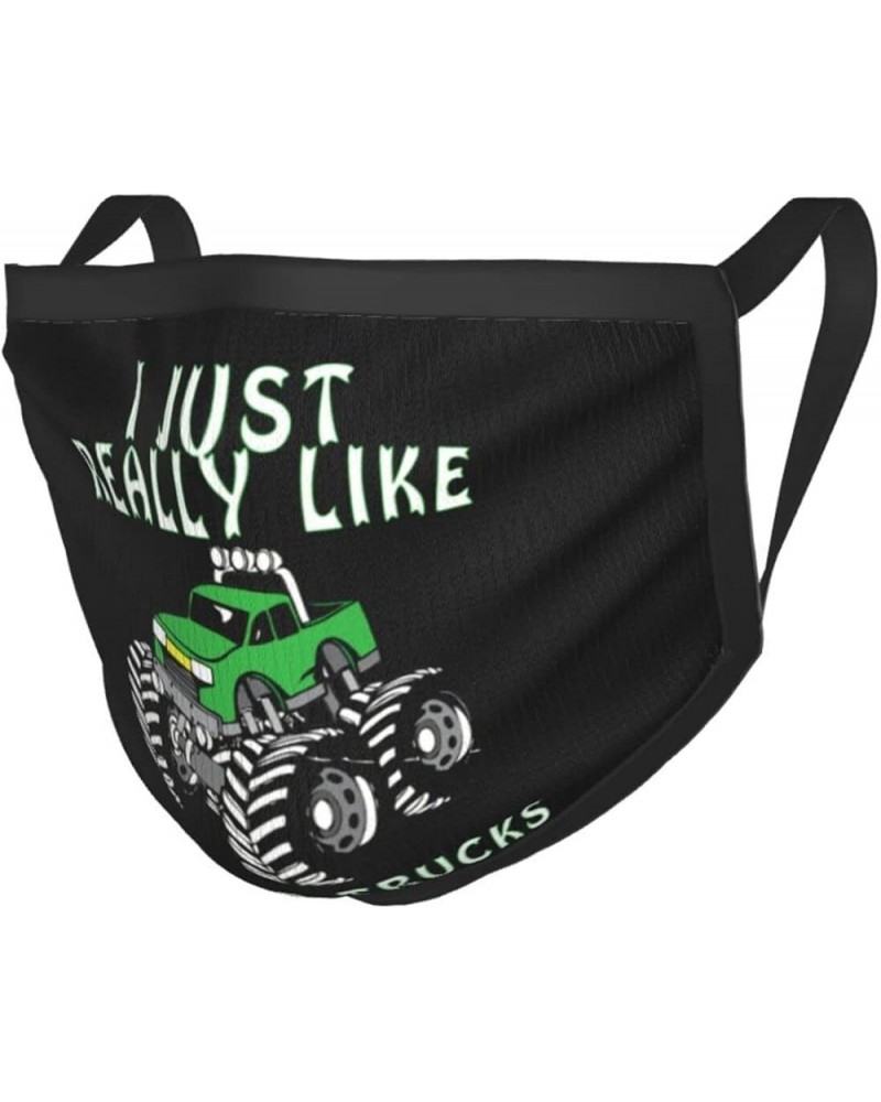 Face Mask for Men Women Windproof Dustproof and Anti-Pollution Face Cover I Just Really Like Monster Trucks1 $9.17 Balaclavas