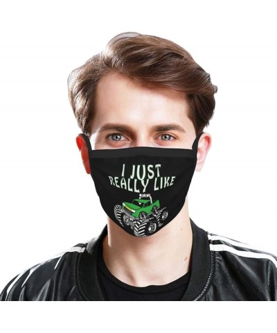 Face Mask for Men Women Windproof Dustproof and Anti-Pollution Face Cover I Just Really Like Monster Trucks1 $9.17 Balaclavas