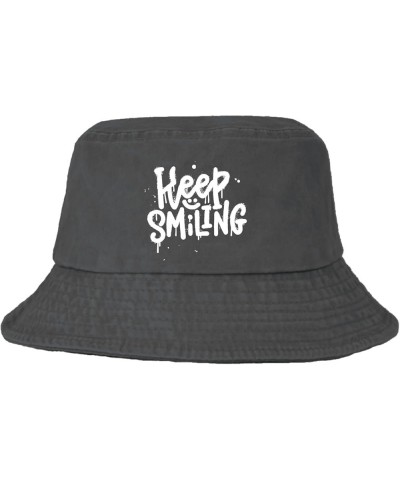 You Make me Smile Bucket Hat Bucket Hats Funny Women Hat for Travel Accessories for Basketball Must Haves Wash Black $9.02 Bu...