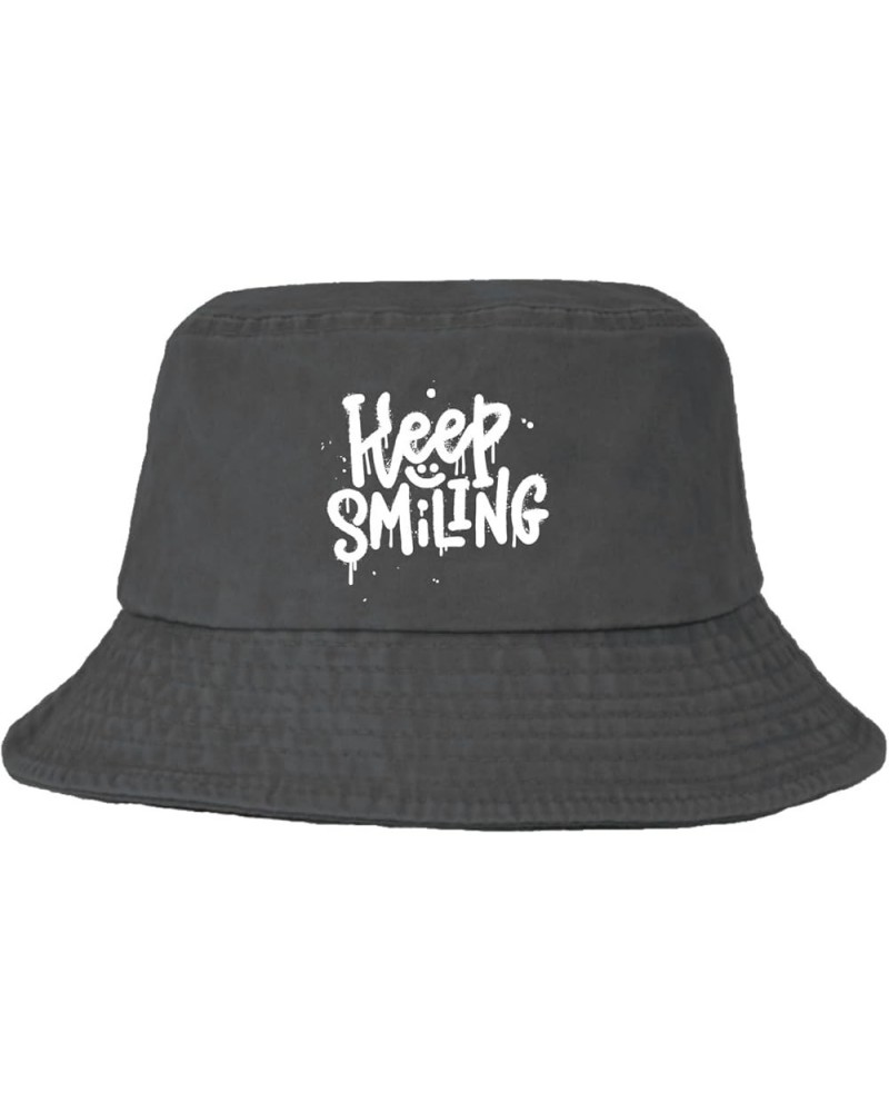 You Make me Smile Bucket Hat Bucket Hats Funny Women Hat for Travel Accessories for Basketball Must Haves Wash Black $9.02 Bu...