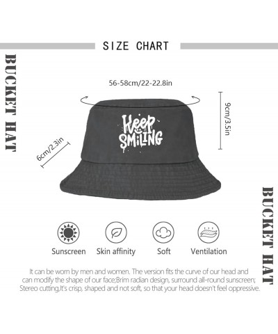 You Make me Smile Bucket Hat Bucket Hats Funny Women Hat for Travel Accessories for Basketball Must Haves Wash Black $9.02 Bu...