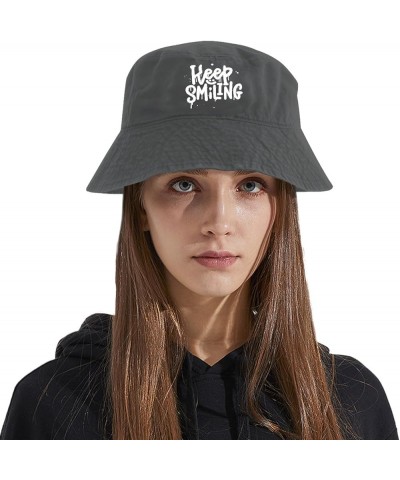 You Make me Smile Bucket Hat Bucket Hats Funny Women Hat for Travel Accessories for Basketball Must Haves Wash Black $9.02 Bu...