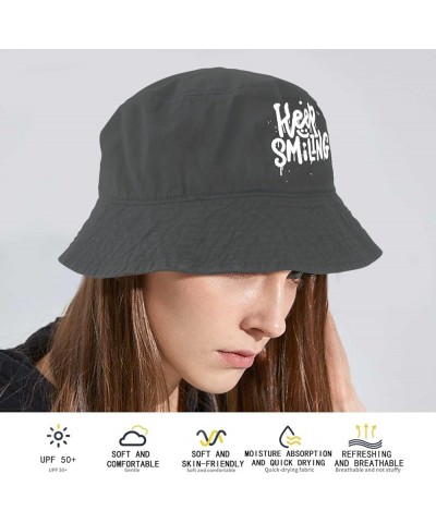 You Make me Smile Bucket Hat Bucket Hats Funny Women Hat for Travel Accessories for Basketball Must Haves Wash Black $9.02 Bu...