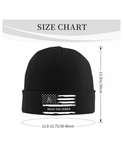 Back The Zebra Ribbon USA Flag Neuroendocrine Cancer Awareness Crafted Comfort Premium Yarn Beanies for All Seasons $12.31 Sk...