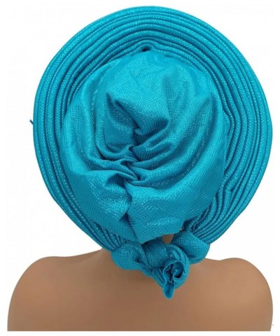 African Women's Turban Cap Nigeria Headtie Wedding Party Female Headtie Wraps Orange $19.44 Skullies & Beanies