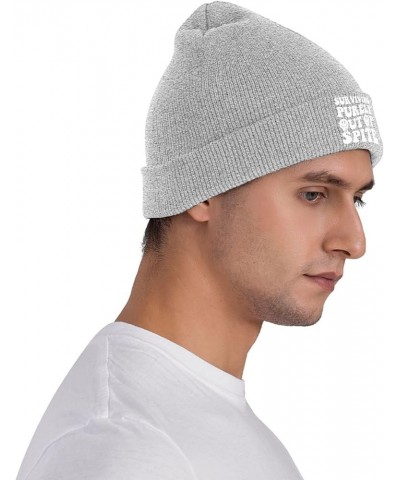 Surviving Purely Out of Spite Knit Winter Hats Cuffed Beanie Stocking Hat Ski Gift Gray $9.42 Skullies & Beanies