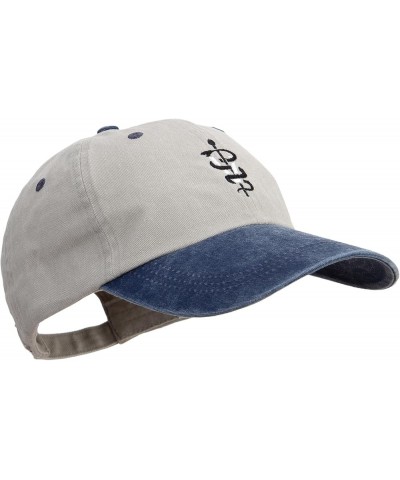 Veterinary Symbol Embroidered Pigment Dyed Wash Cap Beige Navy $20.61 Baseball Caps