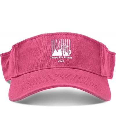 Ttrumpp for Prison 2024 Visor Caps Sun Visor Hat for Women Sun Visor Hats Packable Trump Visor Sun Hats Pink $11.79 Visors