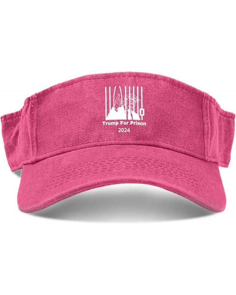 Ttrumpp for Prison 2024 Visor Caps Sun Visor Hat for Women Sun Visor Hats Packable Trump Visor Sun Hats Pink $11.79 Visors