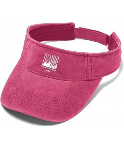 Ttrumpp for Prison 2024 Visor Caps Sun Visor Hat for Women Sun Visor Hats Packable Trump Visor Sun Hats Pink $11.79 Visors