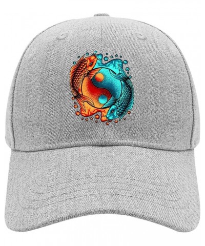 Baseball Caps Yin Yang Koi Fish Japan Dad Hats for Women Cool Mesh Snapbacks for Gifts Pale $10.58 Baseball Caps