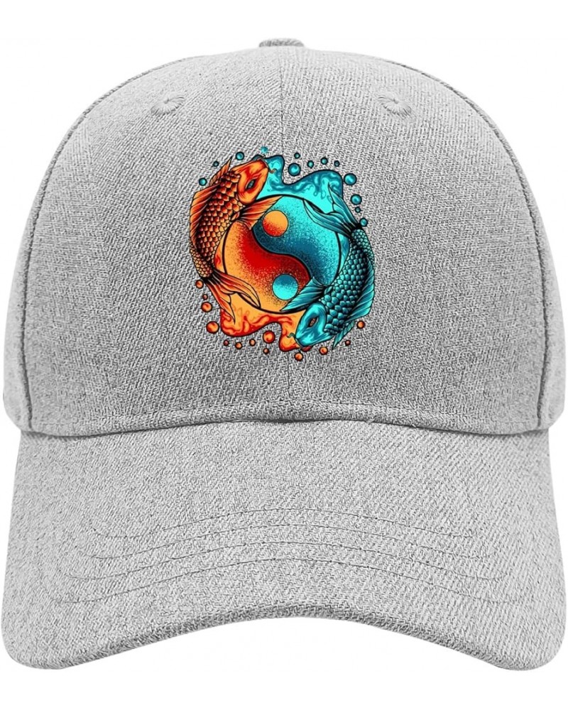 Baseball Caps Yin Yang Koi Fish Japan Dad Hats for Women Cool Mesh Snapbacks for Gifts Pale $10.58 Baseball Caps