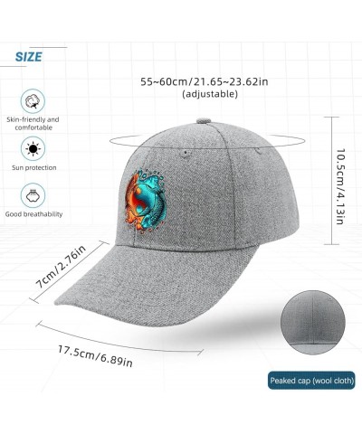 Baseball Caps Yin Yang Koi Fish Japan Dad Hats for Women Cool Mesh Snapbacks for Gifts Pale $10.58 Baseball Caps