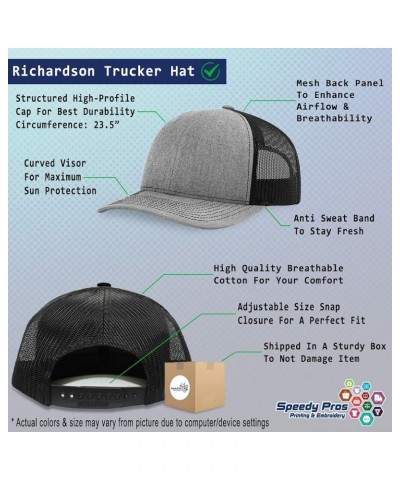 Custom Richardson Trucker Hat Tennessee Style C Love Polyester Baseball Cap Heather Grey Black Design Only $19.59 Baseball Caps