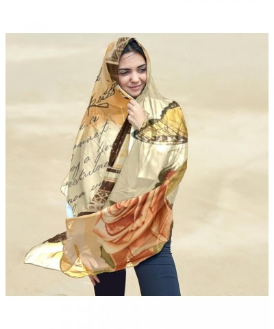 Scarves for Women Lightweight, Sheer Scarves Wraps for Spring Summer Shawl, Paris Pink Eiffel Tower Pattern2274 $12.23 Scarves