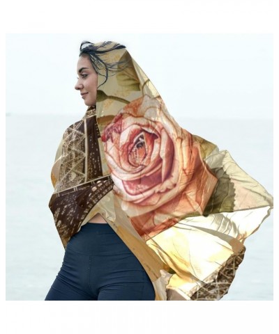 Scarves for Women Lightweight, Sheer Scarves Wraps for Spring Summer Shawl, Paris Pink Eiffel Tower Pattern2274 $12.23 Scarves